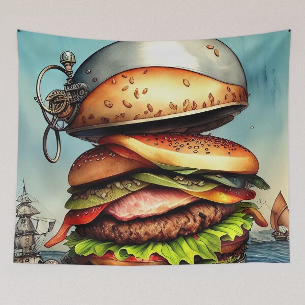 Item preview, Hamburger, hungry, snack, kids, children, delicious, sea, ocean, pirate designed and sold by Cyber Kids.