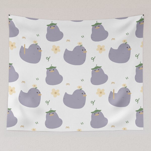 Item preview, cute purple duck rubber childish doodle baby shower pattern  designed and sold by TNwandesignart.