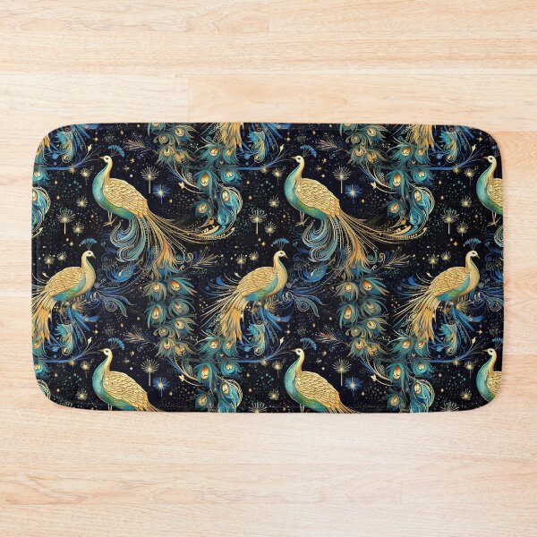Item preview, Majestic Gold & Aqua Peacocks designed and sold by SukiCreatives.