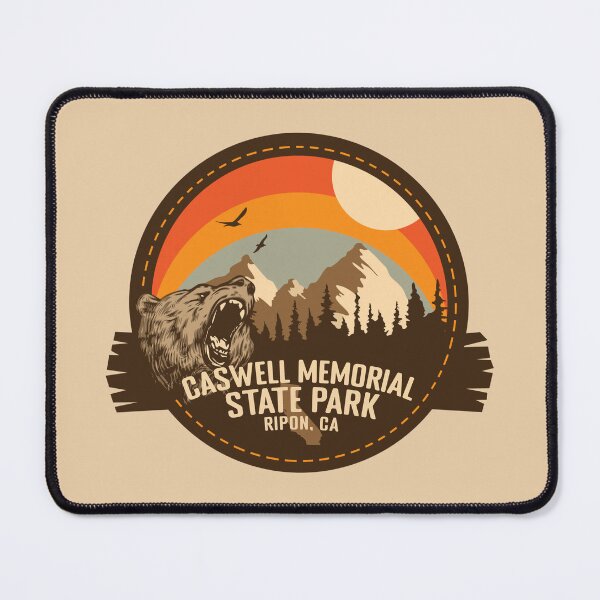 Item preview, Caswell Memorial State Park California - CA Retro Souvenir Badge designed and sold by mountainfad.
