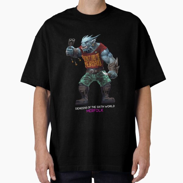 Bewohner der Sechsten Welt: Troll Merfolk (Dunkel) Oversized T-Shirt