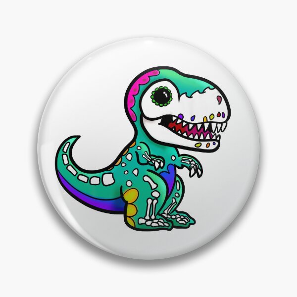 Item preview, Day of the Dead inspired Sugar Skull T-Rex  designed and sold by Fr0mtheMachine.