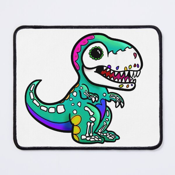 Item preview, Day of the Dead inspired Sugar Skull T-Rex designed and sold by Fr0mtheMachine.