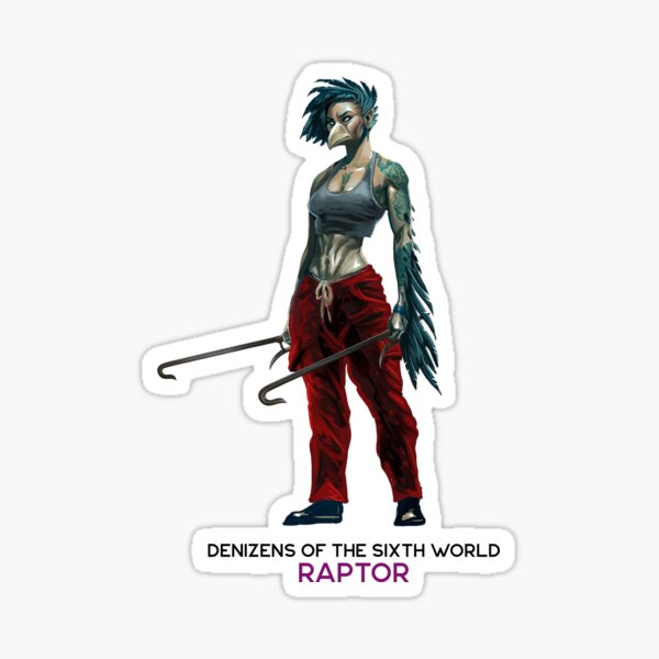 Bewohner der Sechsten Welt: Raptor Sticker