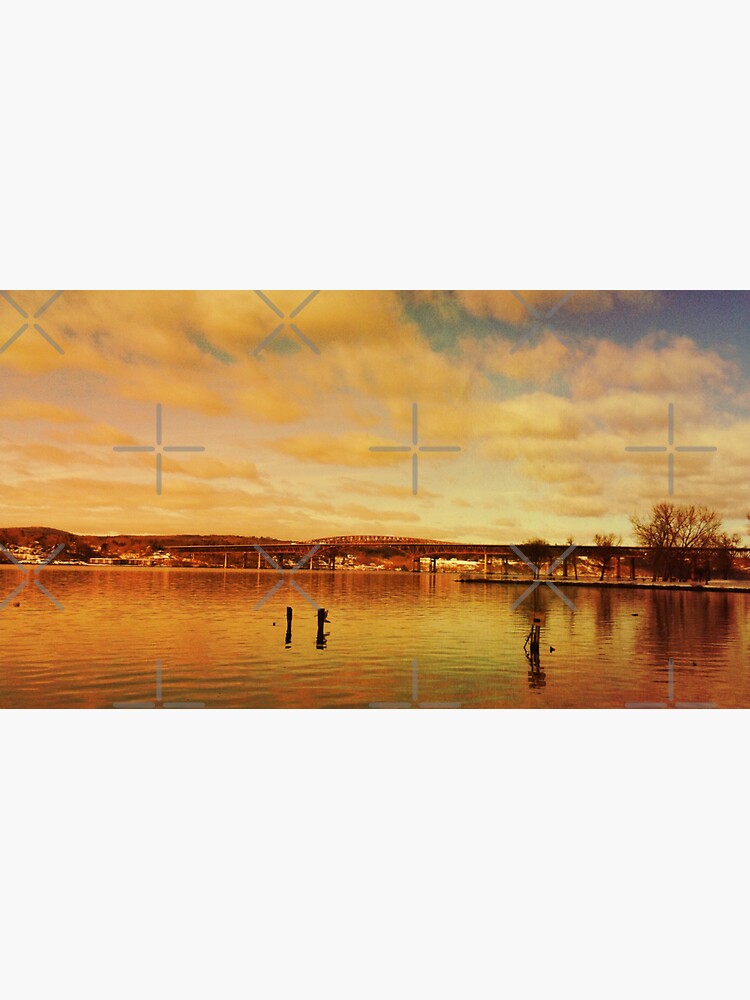 Thumbnail 6 of 6, Bucket Hat, Red Hudson - Hudson River Sunset Landscape designed and sold by OneDayArt.