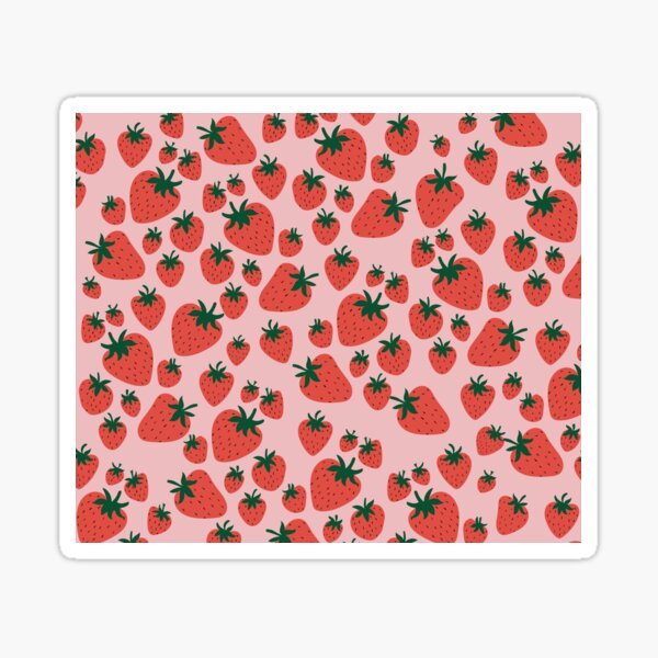 Vista previa del artículo con la obra «¡Fresas rosas y rojas atrevidas!», diseñado y vendido por anna-b-.