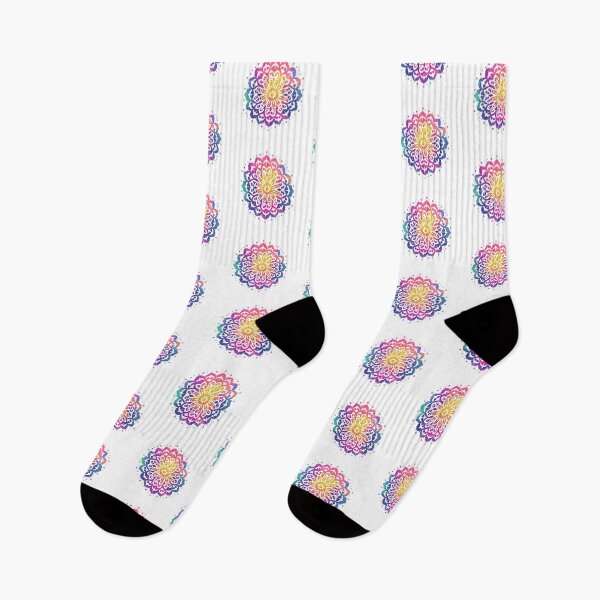 Item preview, mandala, multi-colored tie-dye , Rainbow Meditation Sticker For Home designed and sold by MartynGrey.