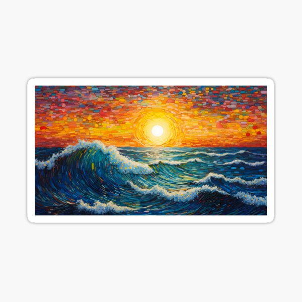 Item preview, Beautiful beach at sunset abstract watercolor. designed and sold by MargaretWiktor.