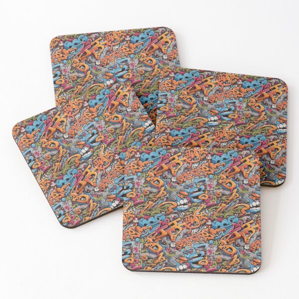 Item preview, Graffiti Pattern designed and sold by Imaginaria Inkworks.