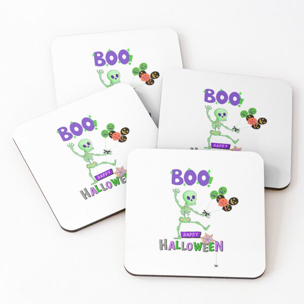 Item preview, Skeletons Green and Jack-o'-Lantern Balloons - Spooktacular Halloween Delight! designed and sold by ara-designs.