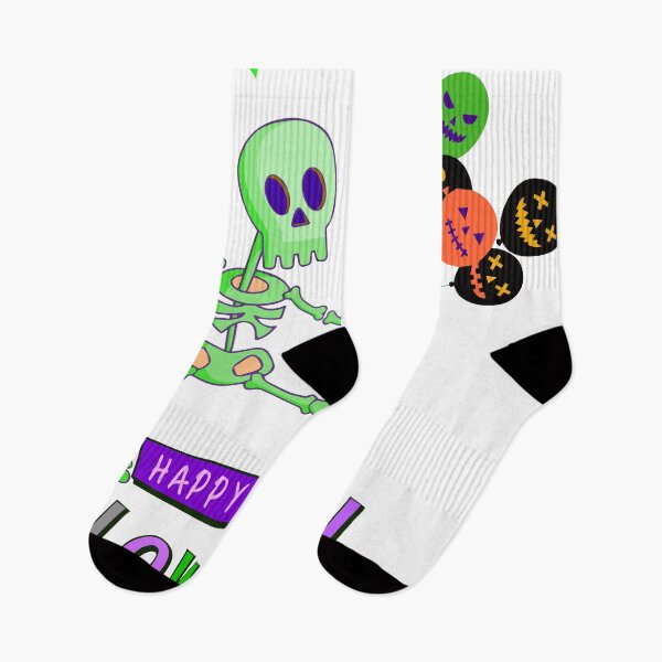 Item preview, Skeletons Green and Jack-o'-Lantern Balloons - Spooktacular Halloween Delight! designed and sold by ara-designs.