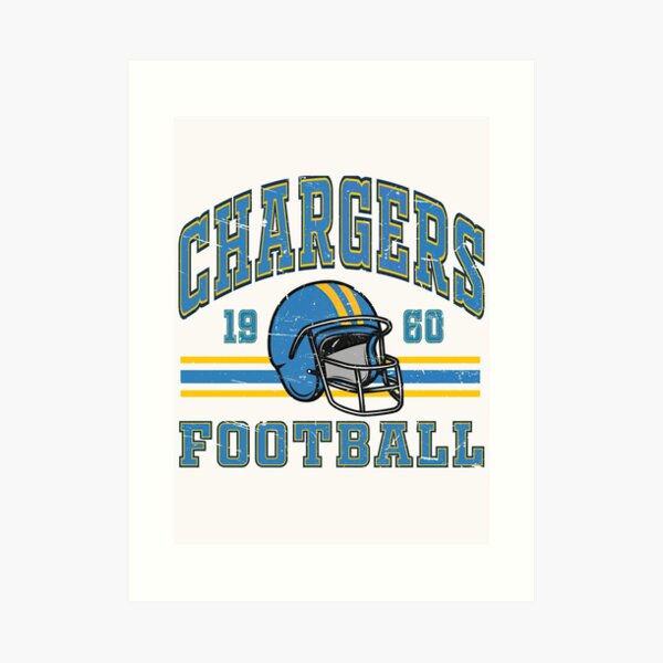 LA Chargers Distressed Football Helmet Classic T-Shirt for Sale