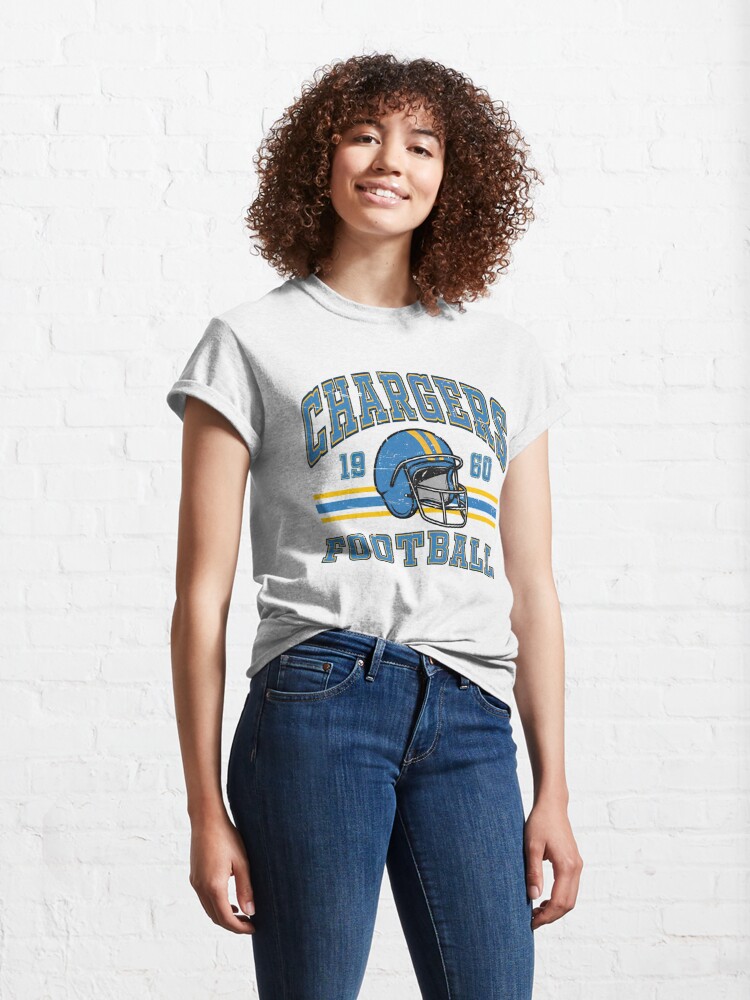 LA Chargers Distressed Football Helmet Classic T-Shirt for Sale