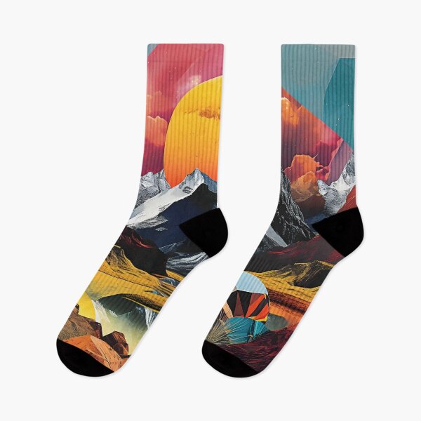 Item preview, Red/Orange/Blue Geometric Abstract Mountain designed and sold by dcrc.