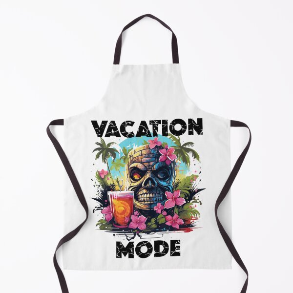 Item preview, Tiki Statue Next To Beer - Vacation Mode (Black Lettering) designed and sold by VelvetRoom.