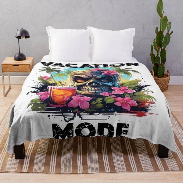 Item preview, Tiki Statue Next To Beer - Vacation Mode (Black Lettering) designed and sold by VelvetRoom.