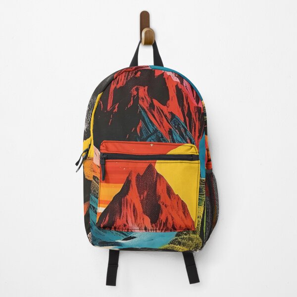 Item preview, Dark Red/Yellow/Blue Geometric Abstract Mountain designed and sold by dcrc.