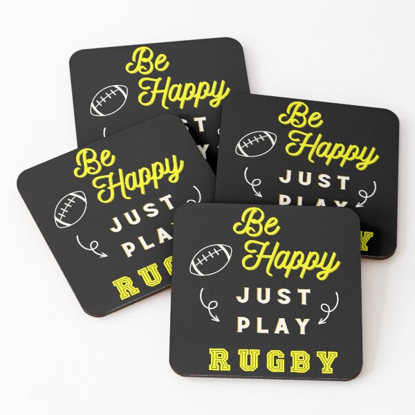Item preview, Be Happy Just Play Rugby - Yellow designed and sold by Theia-Creations.