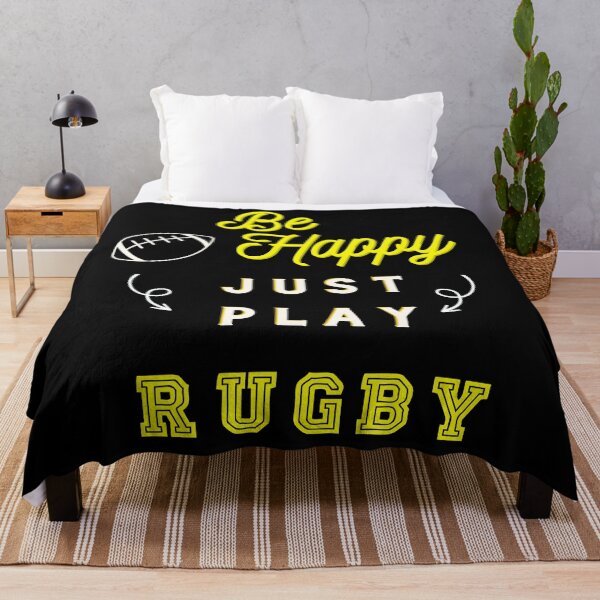 Item preview, Be Happy Just Play Rugby - Yellow designed and sold by Theia-Creations.
