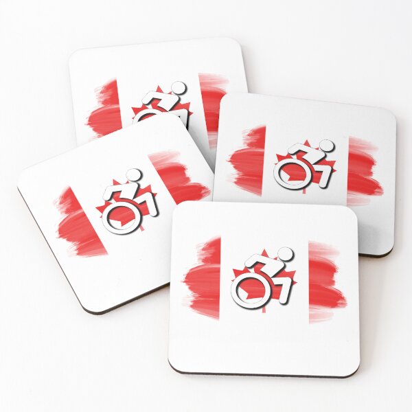 Item preview, A Wheelchair Infront of the Canadian Flag designed and sold by It's Wheelie Cool.