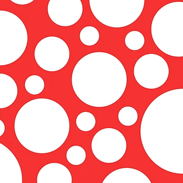 Artwork thumbnail, Simple Red Abstract Polka dot Pattern by PMCreative