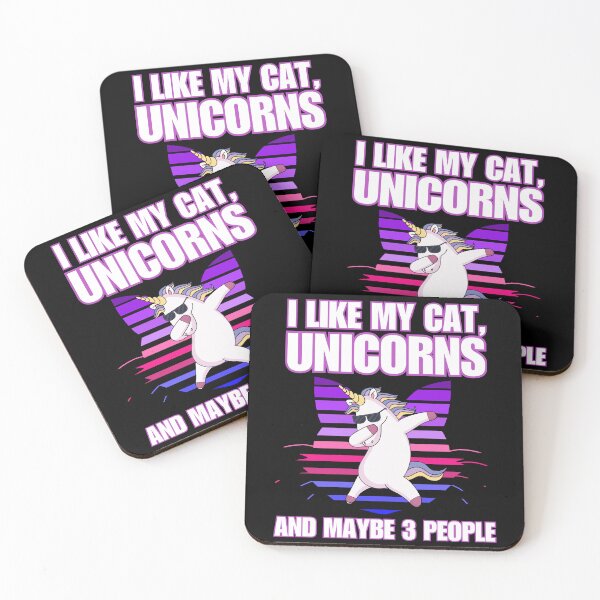 Item preview, I Like Cats Unicorns And Maybe 3 People designed and sold by McThingummy.