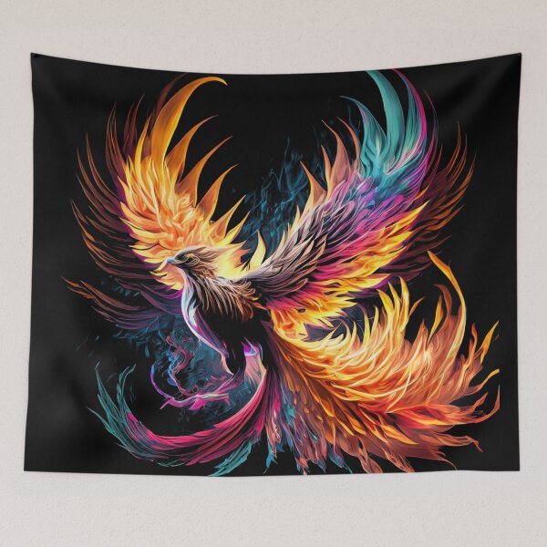 Item preview, mythical flying phoenix designed and sold by czarnyfeniks.