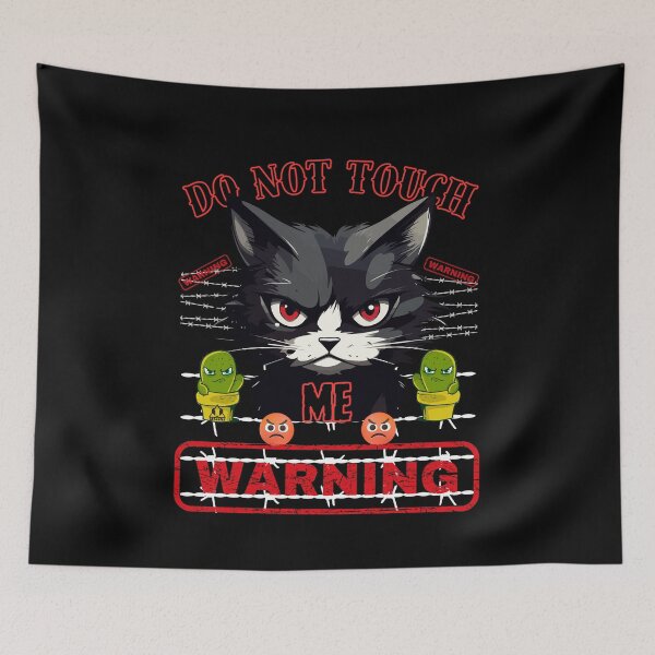 Item preview, DON'T TOUCH THE ANGRY CAT Fun Feline Design designed and sold by ej-sulu.