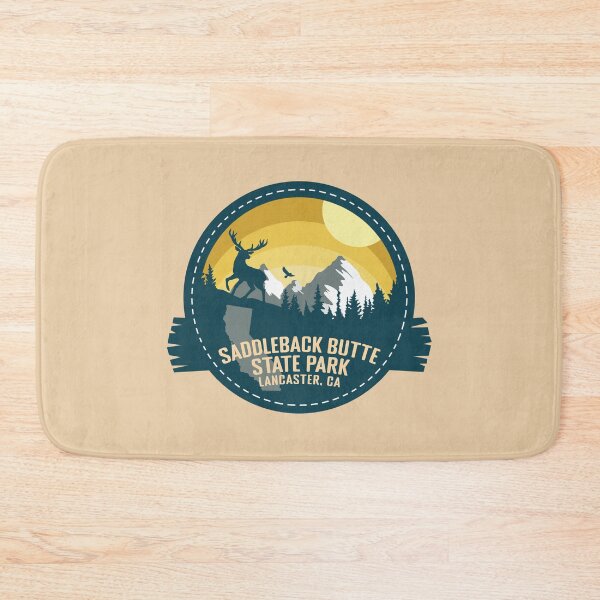 Item preview, Saddleback Butte State Park California - CA Retro Souvenir Badge designed and sold by mountainfad.