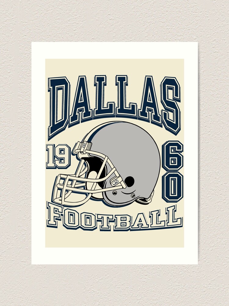 Vintage 1960 Dallas Cowboys 1st Year Program Poster, Pro Football Wall Art