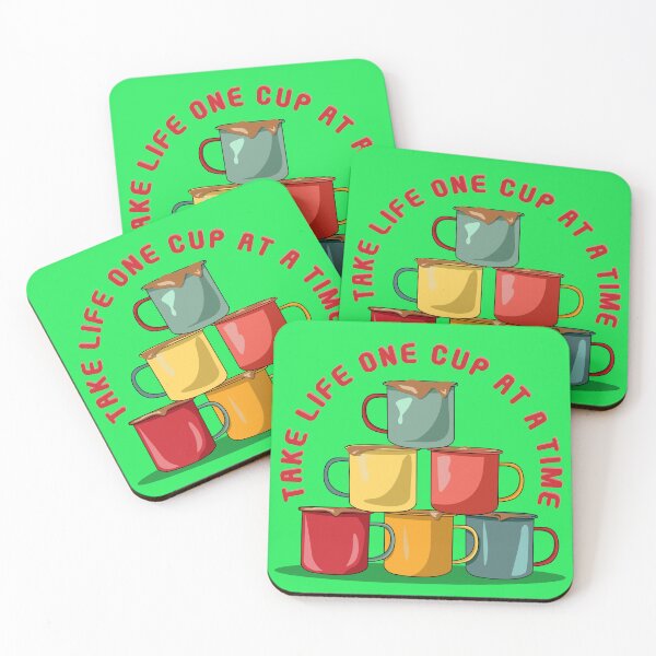 Item preview, Colorful Coffee Cup Pyramid - Motivational Java Delight designed and sold by Fun Funky Designs.