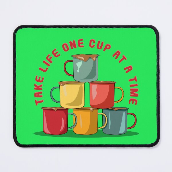 Item preview, Colorful Coffee Cup Pyramid - Motivational Java Delight designed and sold by Fun Funky Designs.