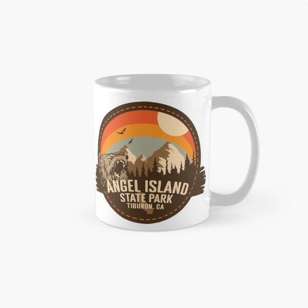 Item preview, Angel Island State Park California - CA Retro Souvenir Badge designed and sold by mountainfad.
