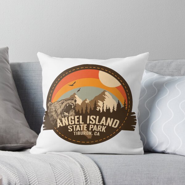 Item preview, Angel Island State Park California - CA Retro Souvenir Badge designed and sold by mountainfad.