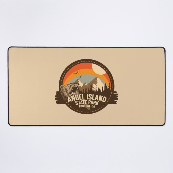 Item preview, Angel Island State Park California - CA Retro Souvenir Badge designed and sold by mountainfad.