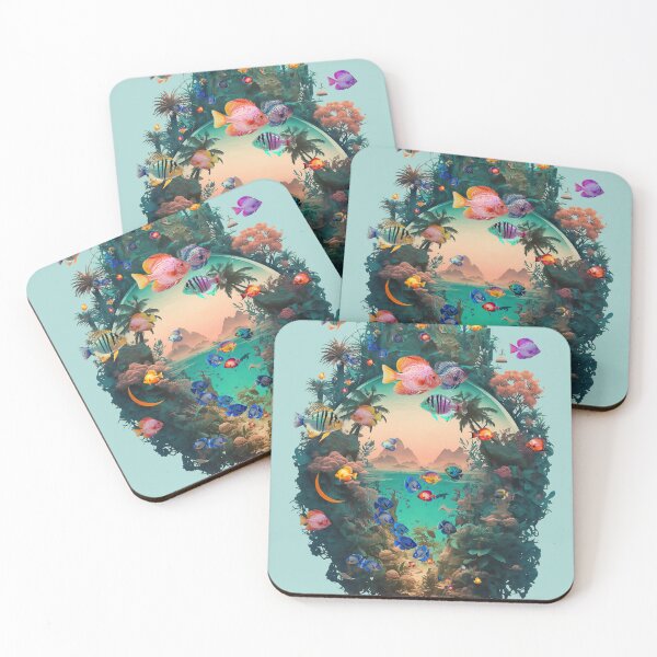 Item preview, Trippy Torpical Fish Cove designed and sold by WallGarden.