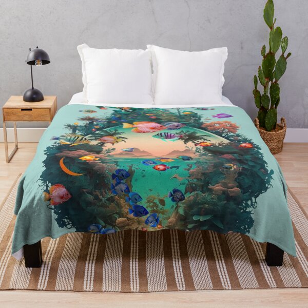 Item preview, Trippy Torpical Fish Cove designed and sold by WallGarden.