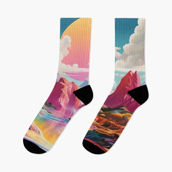 Item preview, Pink/Yellow/Blue Abstract Geometric Mountain designed and sold by dcrc.