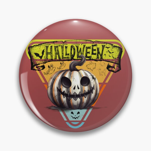 Item preview, Scary Halloween pumpkin at sunset in retro style  designed and sold by SwanAndStone.