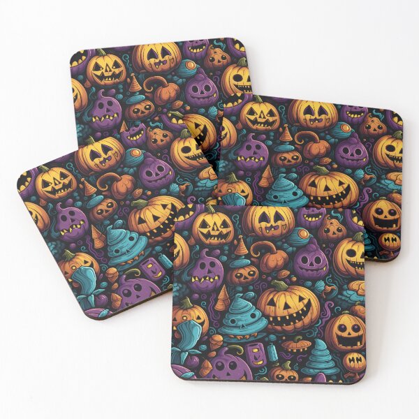 Item preview, Spooky Jack-o'-lanterns Eerie Ghoulish Sinister Illuminated Macabre Halloween-themed designed and sold by StrawberryJolly.