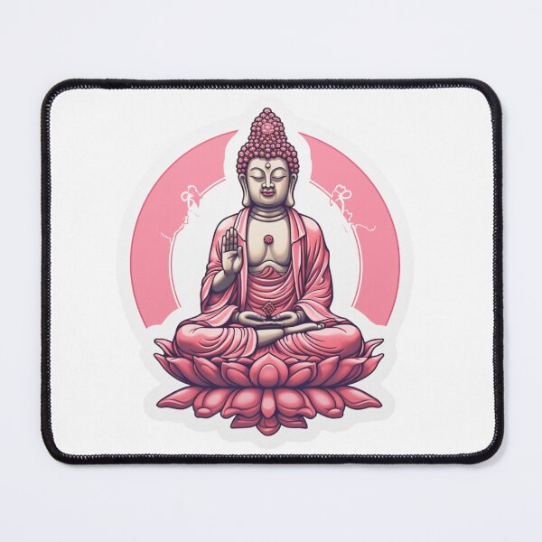 Item preview, Buddhist symbol , Pink Buddha Statue , Sticker For Home designed and sold by MartynGrey.