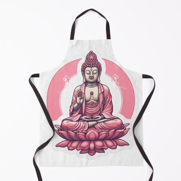 Item preview, Símbolo budista, estatua rosa de Buda, pegatina para el hogar designed and sold by MartynGrey.