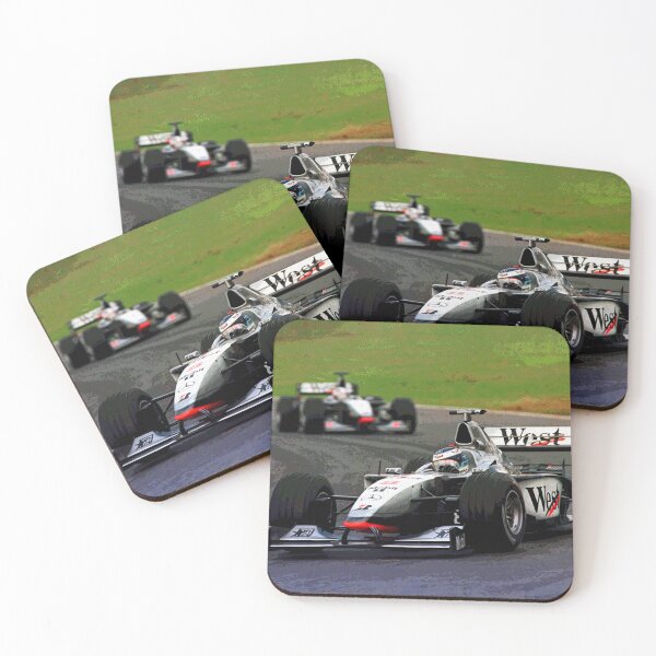 Item preview, Mika Hakkinen racing his 1998 MP 4-13 F1 racecar abstract designed and sold by Rodissimus1984.