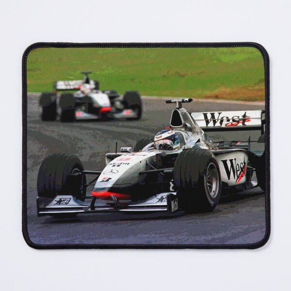 Item preview, Mika Hakkinen racing his 1998 MP 4-13 F1 racecar abstract designed and sold by Rodissimus1984.