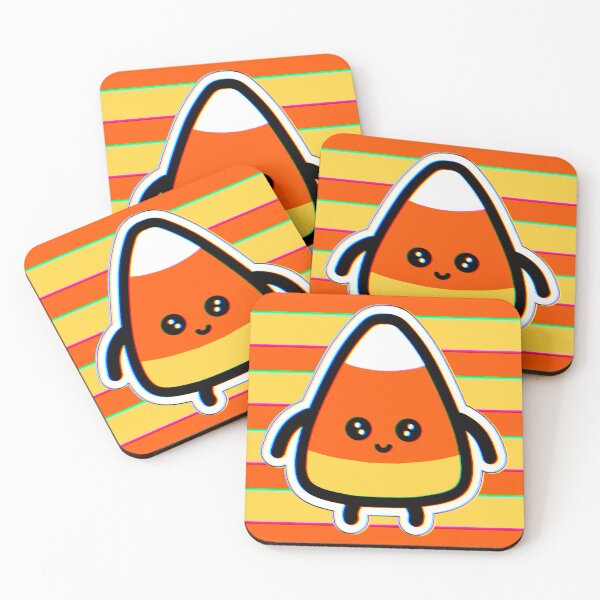 Item preview, Neon Cute Candy Corn Halloween (Yellow) designed and sold by Zebracorn-shop.