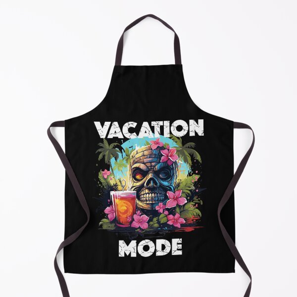 Item preview, Tiki Statue Next To Beer - Vacation Mode (White Lettering) designed and sold by VelvetRoom.