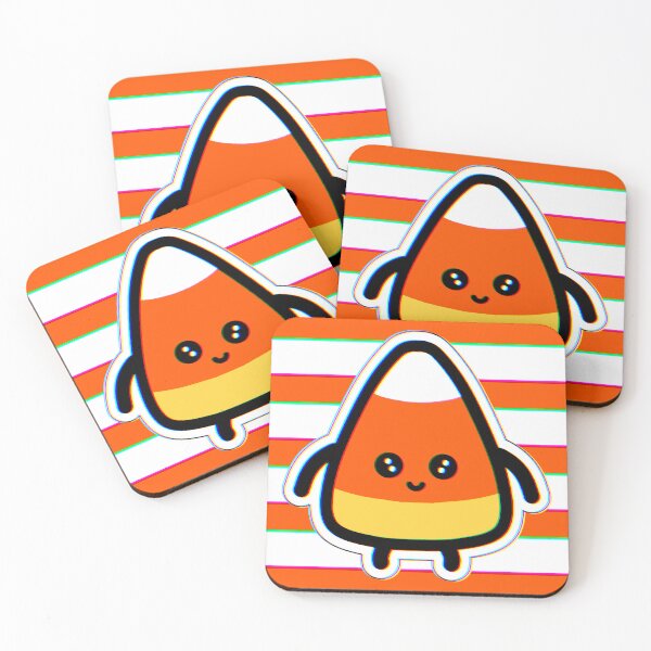 Item preview, Neon Cute Candy Corn Halloween (White) designed and sold by Zebracorn-shop.