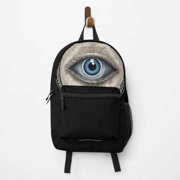 Aperçu de l'œuvre Mati Evil Eye Beige Bleu créée et vendue par Yiorgos Designs.