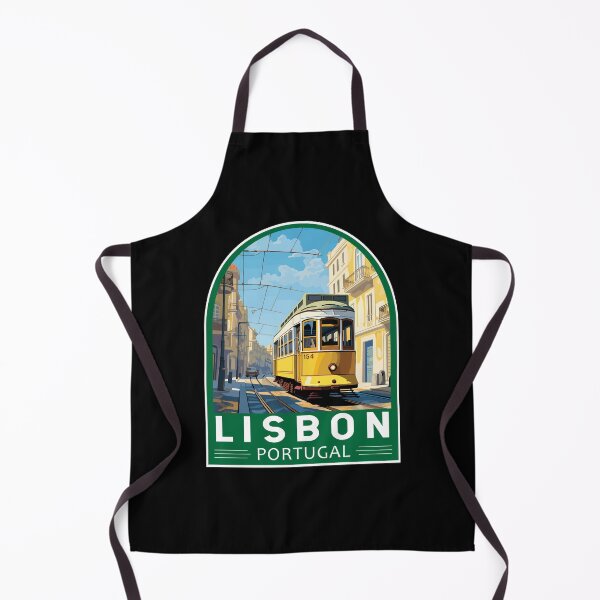 Item preview, Lisbon Portugal Yellow Tram Travel Art Emblem designed and sold by KrisSidDesigns.