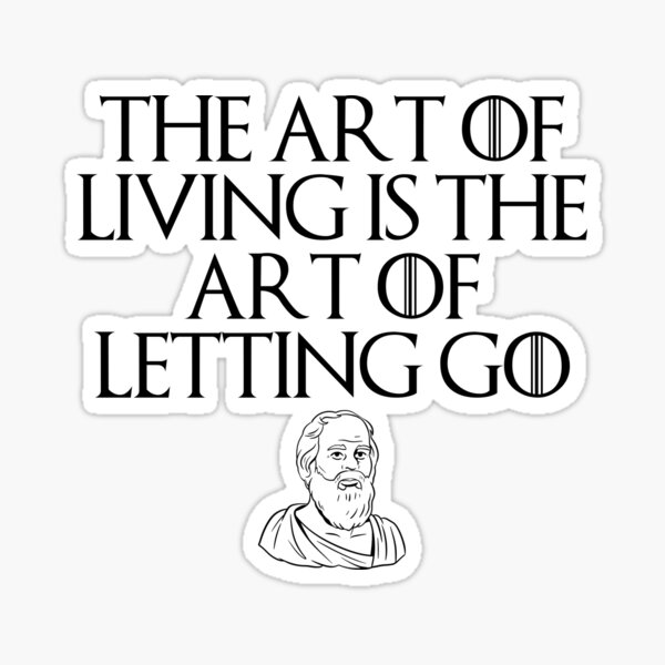 Aperçu de l'œuvre Art de vivre, conception de citation de philosophie stoïcienne créée et vendue par OurPhilosophy.